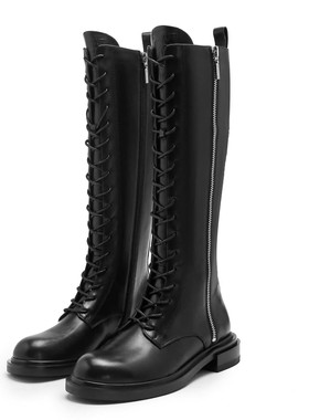 CERRUTI·I88I切瑞蒂法国顶奢品牌胎牛皮长靴PCT212黑色