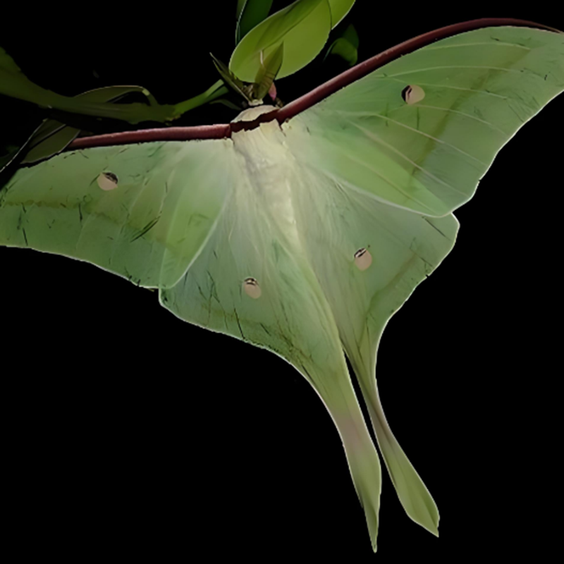 绿尾大蚕蛾天蛾蝴蝶饲养活体幼虫宠物糖宝宝毛虫探索大自然学生版