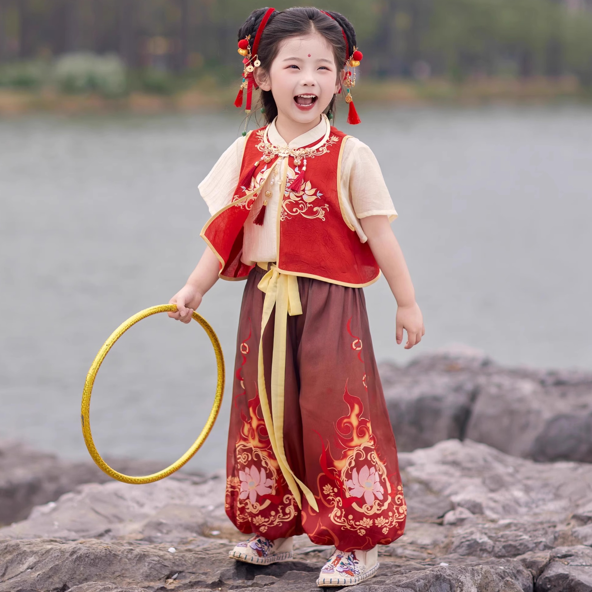哪吒魔童同款cos服装儿童汉服