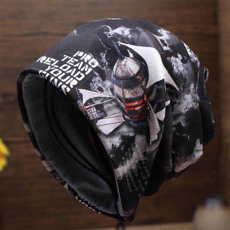 帽子男士秋冬季潮牌保暖包头帽时尚宽松光头套头帽防风护耳堆堆帽