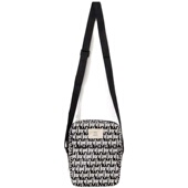 Fog复线满印logo字母弹幕单肩包斜挎包男女情侣款 帆布胸包手机包