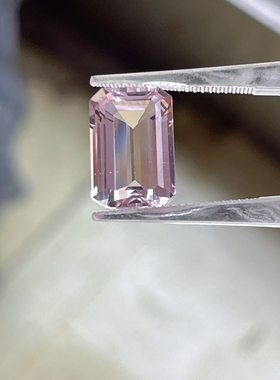 天然无烧无注胶无任何处理的粉色摩根石长方形戒面戒指吊坠项链