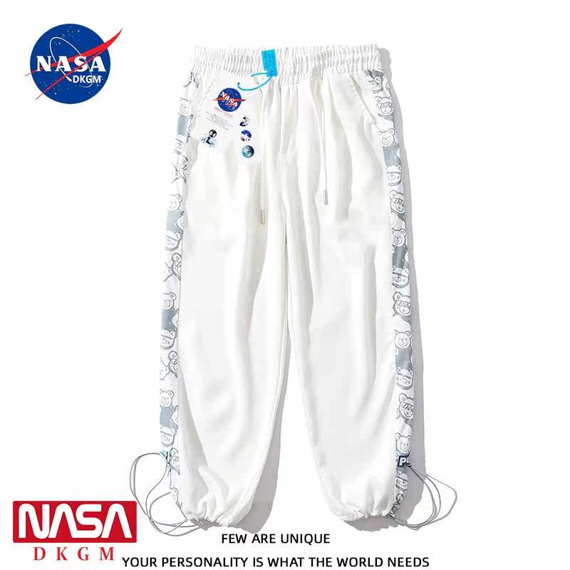 NASADKGM裤子男秋冬季宽松潮流小熊休闲裤青少年抽绳运动直筒束脚使用感如何?