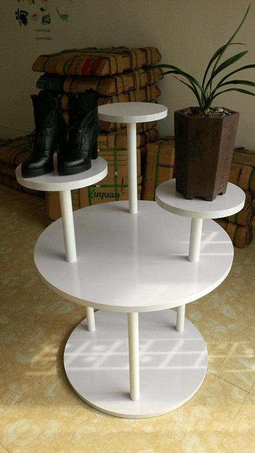 中岛展示柜圆形货架书籍包包鞋化妆品母婴用品展示柜木质展示货架