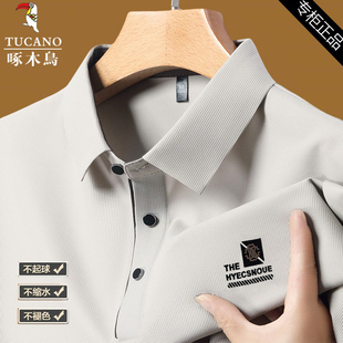 t恤商务休闲大码 啄木鸟POLO衫 翻领长袖 新款 体恤上衣服 男2025秋季