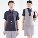 马甲西裤 新款 工装 招行工作服女制服衬衣长袖 春夏招商新行服 短袖