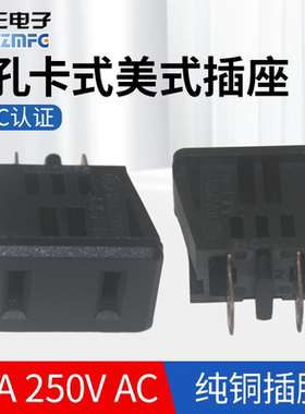 LANZMFG朗正/LZ-F-M4 C9 2孔2插美标美式插座 10A 250V CCC认证