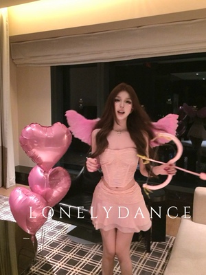 LonelyDance爱神丘比特*性感cos天使粉色新年扮演纯欲抹胸套装