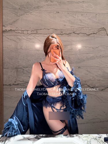 法式性感蕾丝透视文胸套装