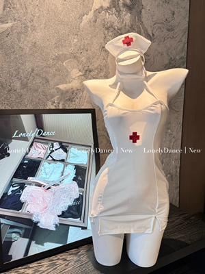 Lonelydance夜间看护*性感纯欲cos服角色扮演后镂空护士服睡裙女