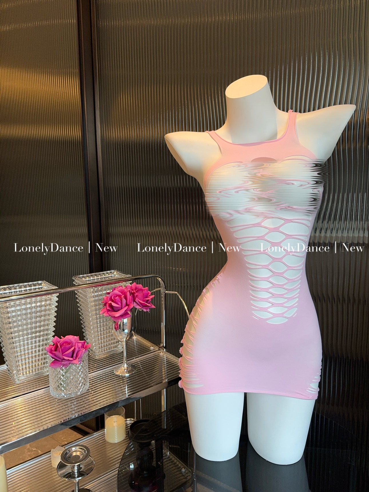 Lonelydance【撕撕乐】性感可撕拉睡衣镂空吊带高弹纯欲睡衣网衣