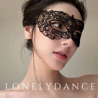 黑色蕾丝镂空面具眼罩