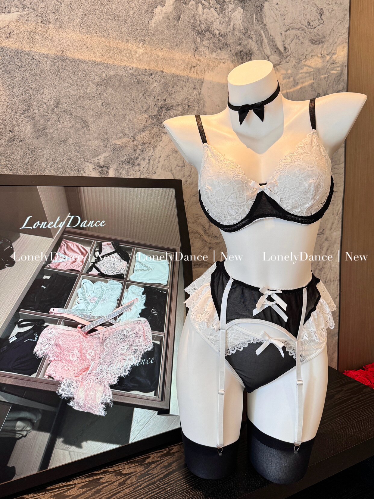 Lonelydance 主仆契约*性感蕾丝可爱重工五件套高定文胸套装内衣