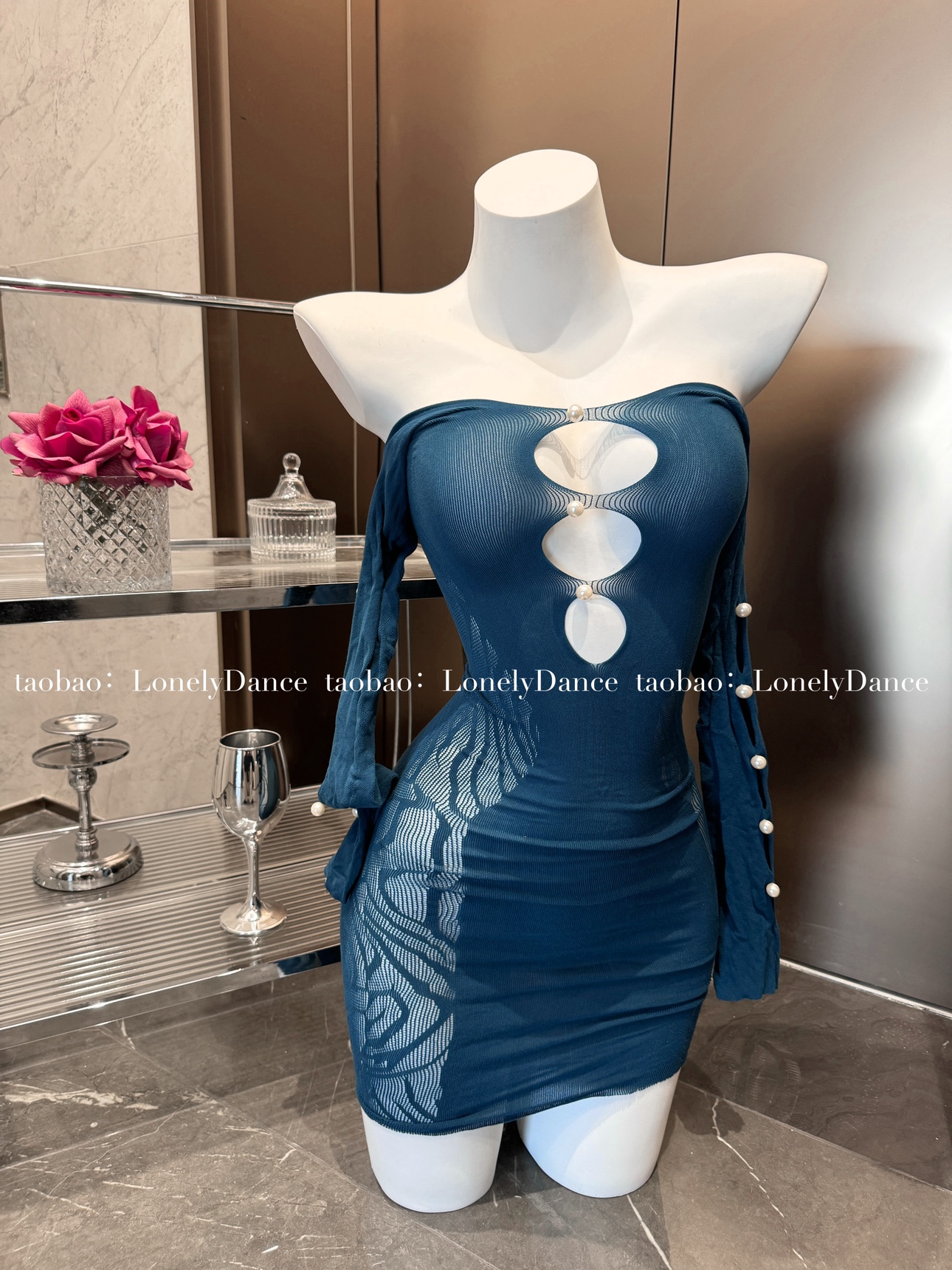 LonelyDance浓情尤物*性感紧身诱惑内衣夜店透视包臀连衣裙睡裙女