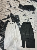 净色简约宽松显瘦腰带洋气阔腿休闲弯刀裤 新款 2026春季 欧洲站女装