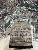 复古民族A字半身裙2026春季 女高腰显瘦遮跨直筒开叉中裙通勤 新款