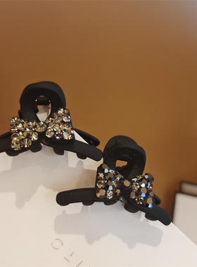 精致小号捷克钻蝴蝶结小抓夹高级感磨砂刘海发抓韩国新款边夹头饰