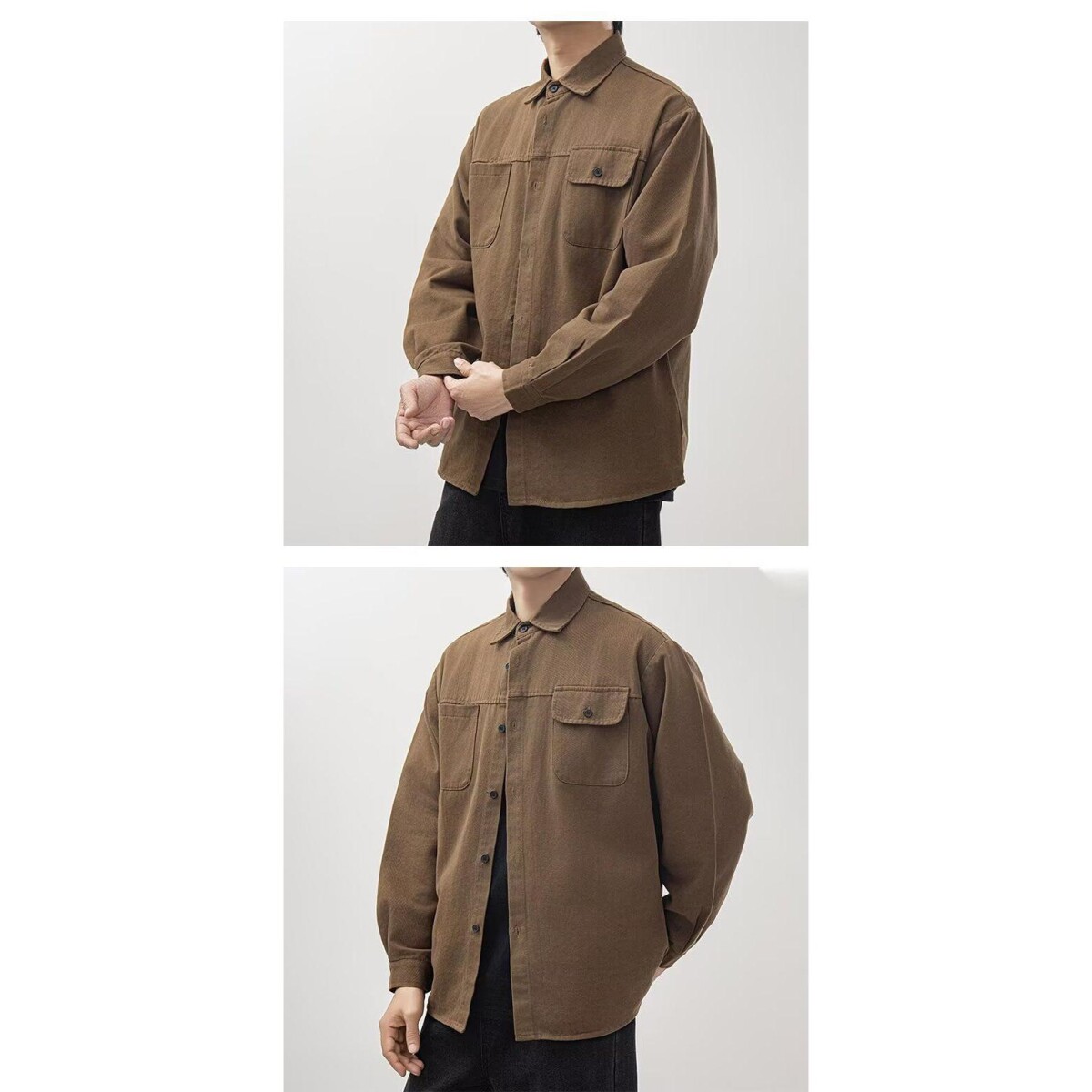 1506A/GA550/P56美式复古赛洛纺工装牛仔衬衫男长袖图片