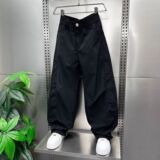 1506A/GY2440/P48弯刀休闲裤男宽松百搭时尚长裤痞帅阔腿哈伦裤2，男装休闲裤，星座1506A