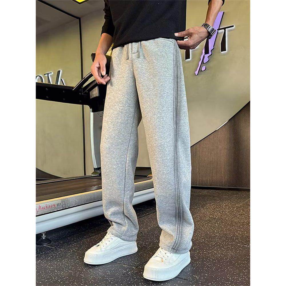 1506A/GY2520/P44春秋简约百搭青年灰色垂感直筒长裤2，男装休闲裤，星座1506A