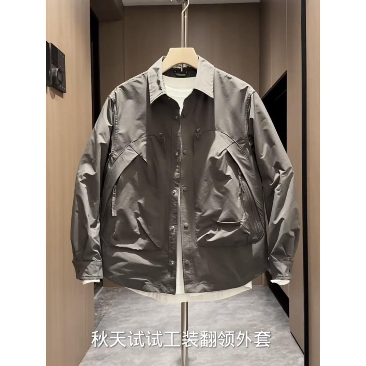 1506A/G80740/P61春秋新款工装拉链口袋夹克外套男女款冲锋衣1,男装夹克,星座1506A