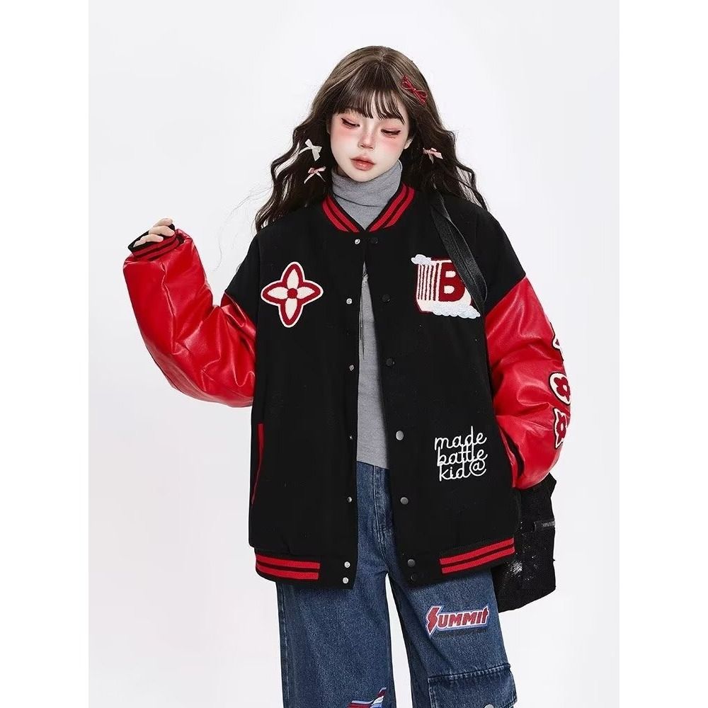 1506A/GM67200/P69复古撞色棒球服外套男女皮袄夹克2,男装夹克,星座1506A
