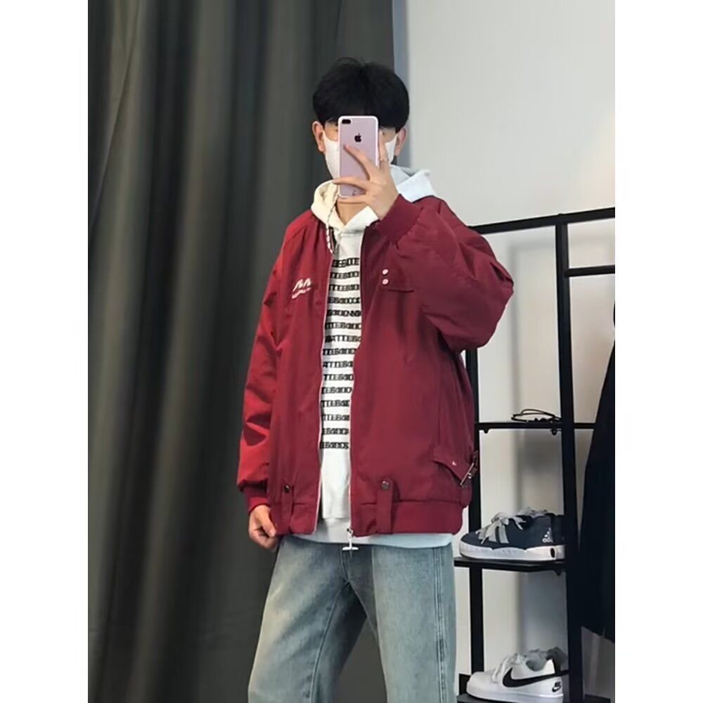 1506A/GU9960/P60秋冬美式高街痞帅复古工装棒球服情侣飞行夹克1图片