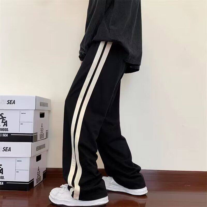 1506A/GK480/P28新款条纹松紧腰纯色百搭时尚运动休闲男士长裤，男装休闲裤，星座1506A