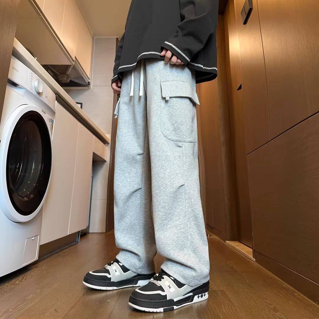 1506A/GK430/P37春秋款宽松休闲直筒裤子男潮牌运动机能伞兵裤1，男装休闲裤，星座1506A