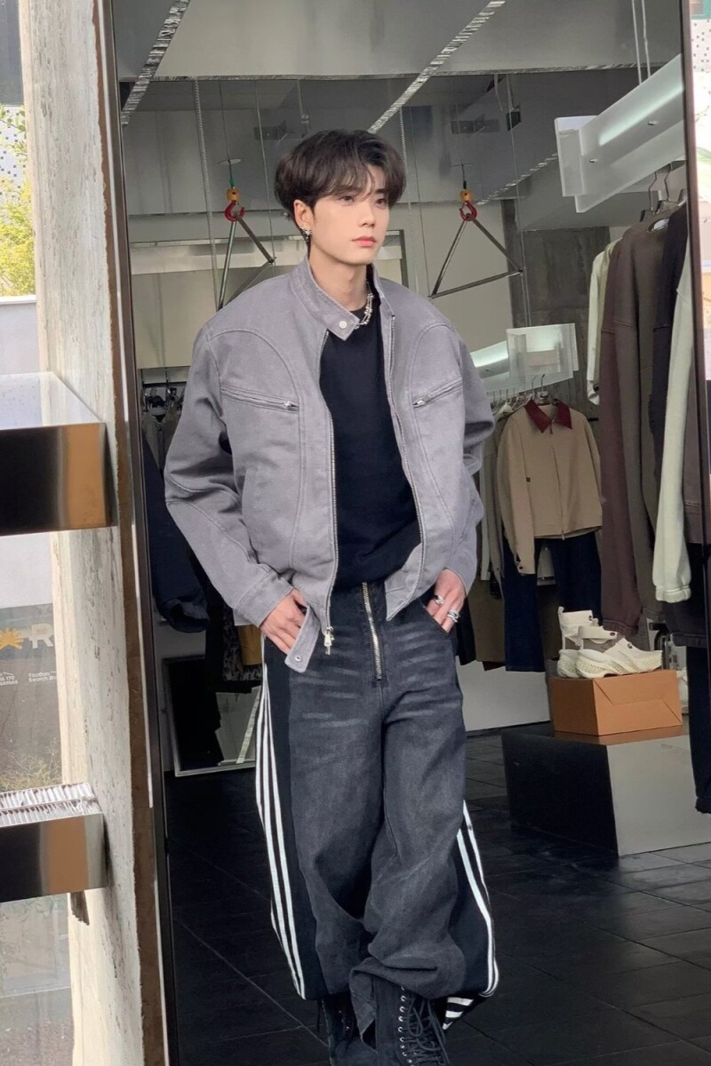 1506A/GM93330/P76男士秋季潮牌宽松立领潮流痞帅拉链夹克2,男装夹克,星座1506A