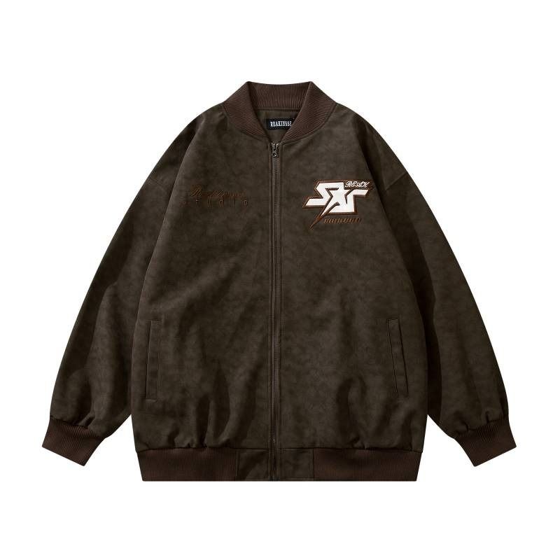 1506A/GXG900/P54复古刺绣棒球服男女嘻哈宽松春秋夹克外套潮2,男装夹克,星座1506A
