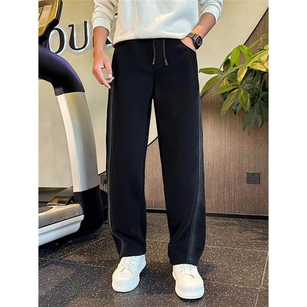 1506A/GY2520/P44春秋简约百搭青年灰色垂感直筒长裤2，男装休闲裤，星座1506A