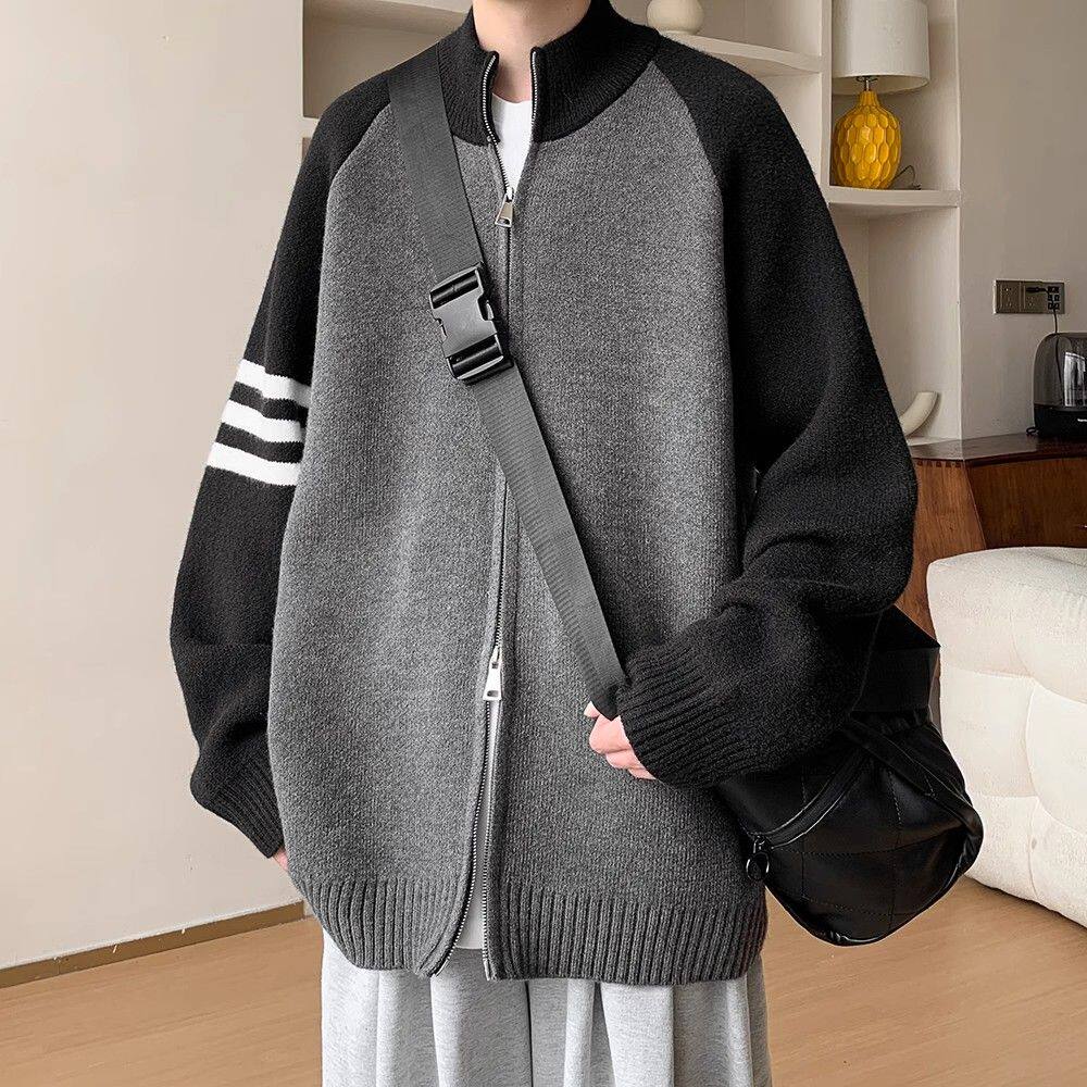 1506A/GMM0040/P53秋冬季韩系高级感冷淡风宽松针织衫，男装针织衫/毛衣，星座1506A