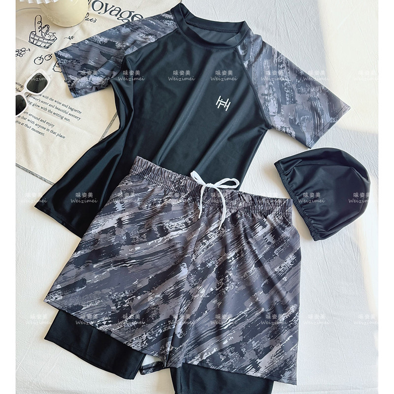 泳衣男士套装新款夏季速干游泳装备防尴尬泳裤大码宽松温泉青少年