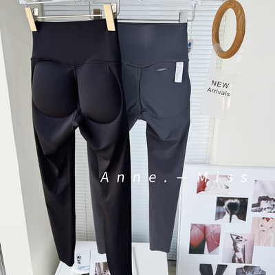 自带立体臀垫健身裤女复合高腰收腹高弹打底裤专业跑步训练瑜伽裤