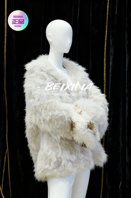 【张元英】明星同款真皮草富家千金高级感毛毛外套女装冬皮毛一体