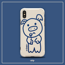 可爱简笔画小猪苹果X手机壳iphone11Pro情侣se/8plus软壳xsmax全包防摔xr个性创意iphonex卡通7p外壳xmax男女