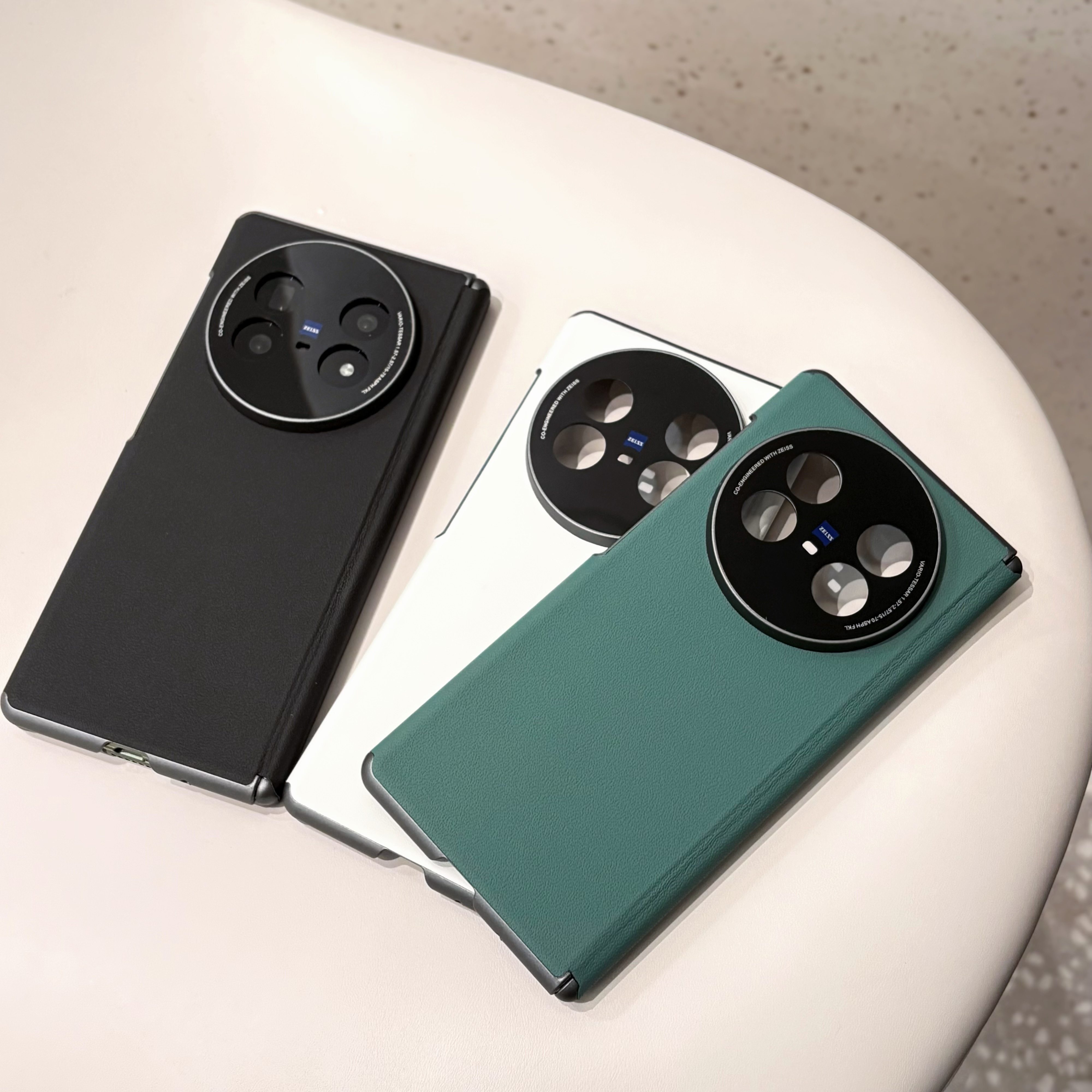 适用vivoxfold5折叠屏手机壳男女新款纯色皮质XFold5铰链全包防摔硬外壳时尚商务轻薄高级感双中轴磁吸保护套