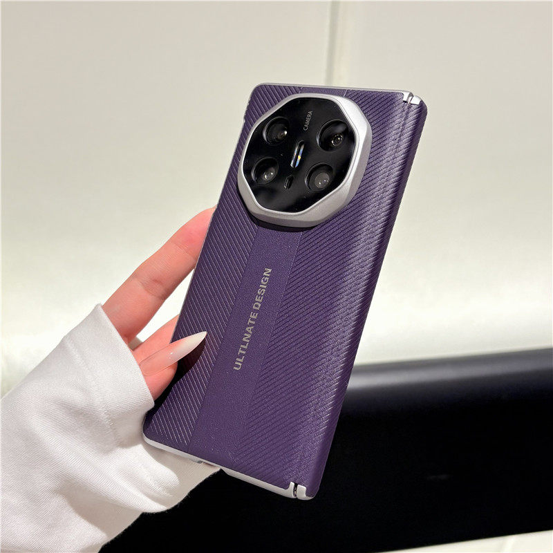 适用于华为matex6手机壳新款素皮双中轴铰链全包保护壳X5典藏版磁吸超薄防摔真皮外壳华为MateX3折叠屏手机套