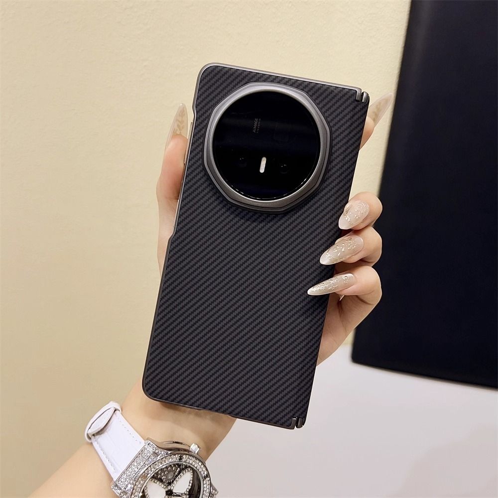 适用荣耀magicv5折叠屏手机壳男女新款碳纤维纹理V3铰链全包防摔vivoxfold5/OPPON5外壳时尚中轴高级感保护套