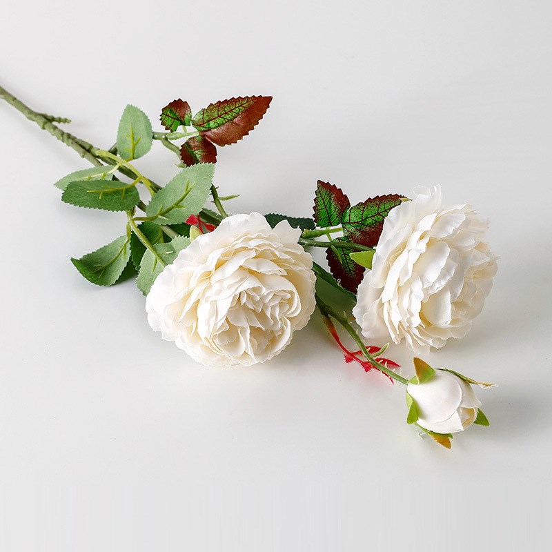 高品质牡丹仿真花绢花假花摆件玫瑰花室内餐桌花束客厅装饰花