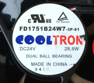 原装COOLTRON散热风扇 FD1751B24W7-3P-61 DC24V 28.8W 正品