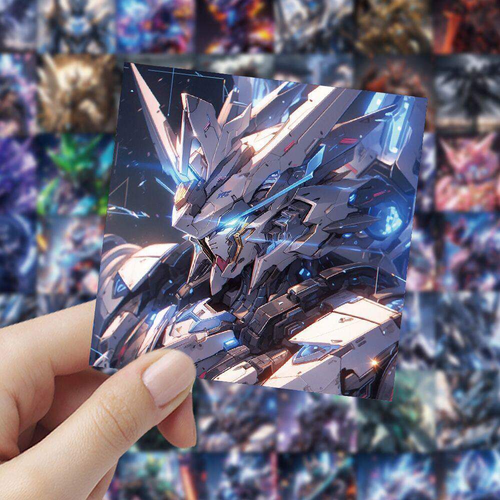 177张高达机甲战士贴纸高颜值炫酷末日机甲车饰手账笔记本自粘贴