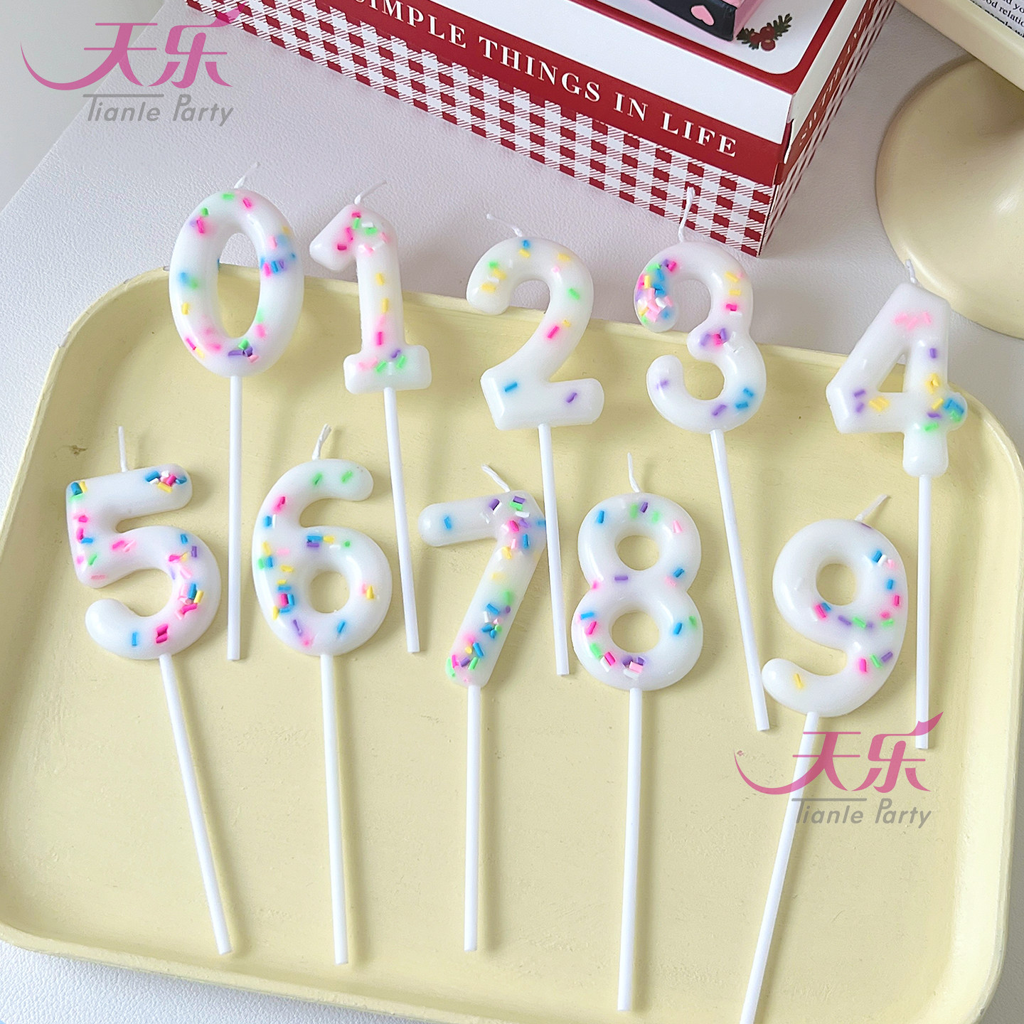 韩国ins风彩虹色奶油糖果数字蜡烛蛋糕装饰插件宝宝周岁儿童派对,节庆用品/礼品,蜡烛,淘宝优惠券,粉丝福利购,淘宝优惠卷