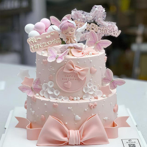 贝拉公主生日蛋糕装饰女孩安妮