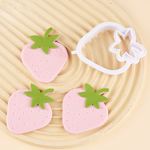 草莓造型硅胶模具 生日蛋糕装饰diy巧克力翻糖立体水果烘焙用磨具