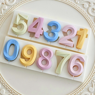 翻糖巧克力数字模具硅胶模具