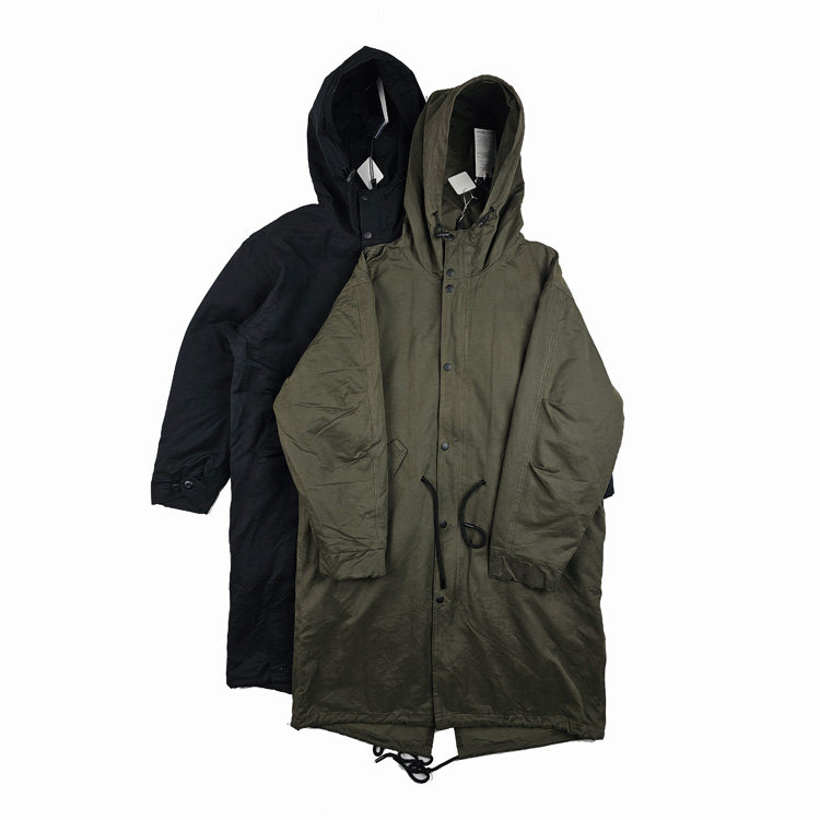 331365多码男款 韩国单 防风防水加绒连帽中长m51外套风衣