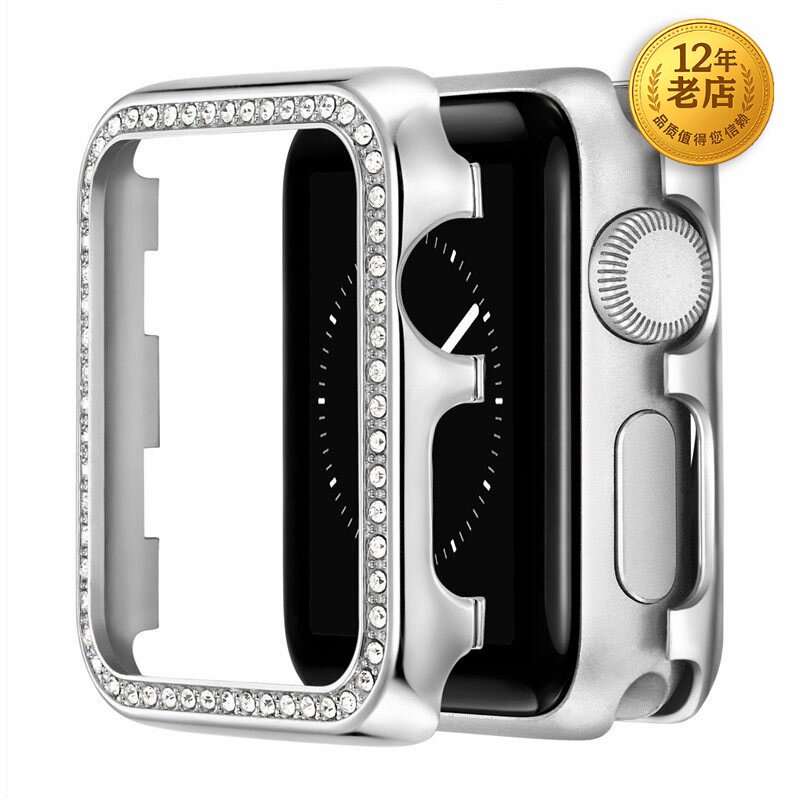 星图新款ultra49苹果手表iwatch1234567se8s钻镶方钻保护壳applewatch41代金属边框全包后预44/40/42/38mm45