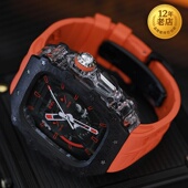 星图ultra49mm1 46mm 壳苹果手表带11iwatch9s10氟橡胶蝴蝶扣不锈钢个性 3碳纤维外壳冰川透明中框理查德改装